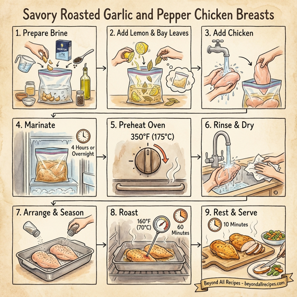 Savory Roasted Garlic and Pepper Chicken Breasts instructions