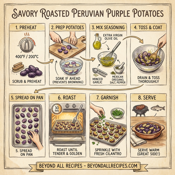 Savory Roasted Peruvian Purple Potatoes instructions