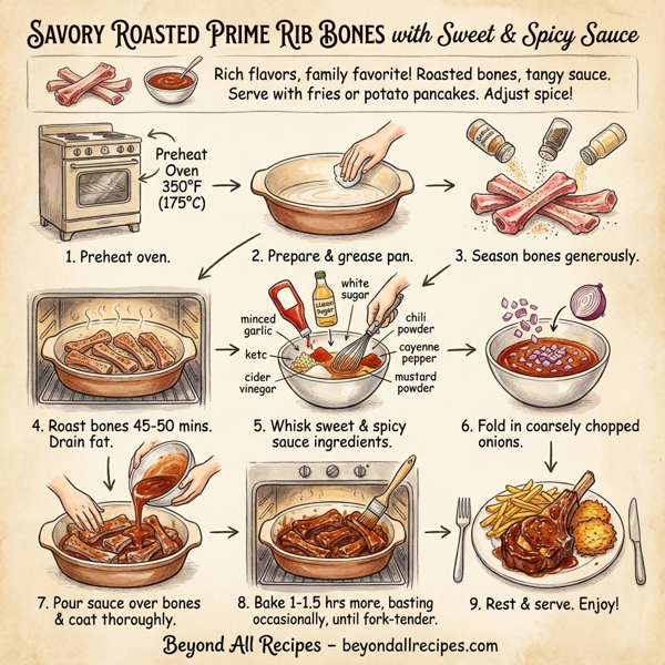 Savory Roasted Prime Rib Bones with Sweet & Spicy Sauce instructions