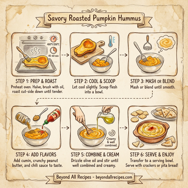Savory Roasted Pumpkin Hummus instructions