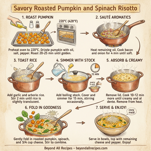 Savory Roasted Pumpkin and Spinach Risotto instructions