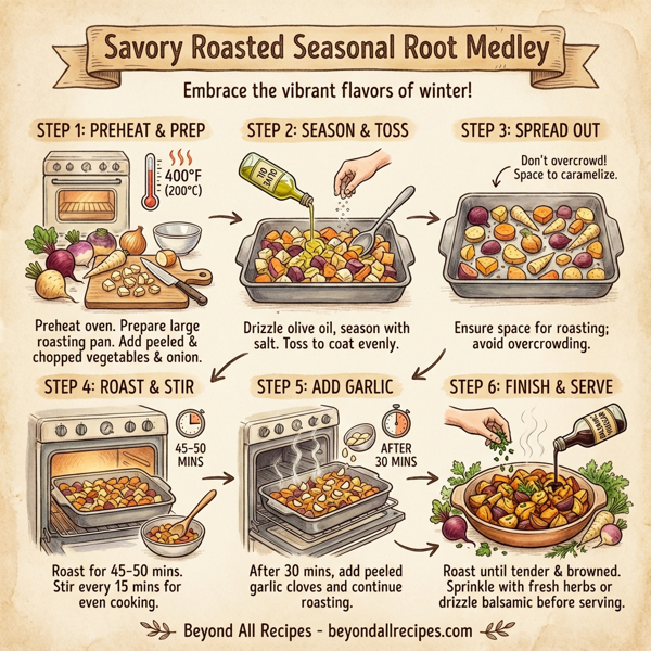Savory Roasted Seasonal Root Medley instructions