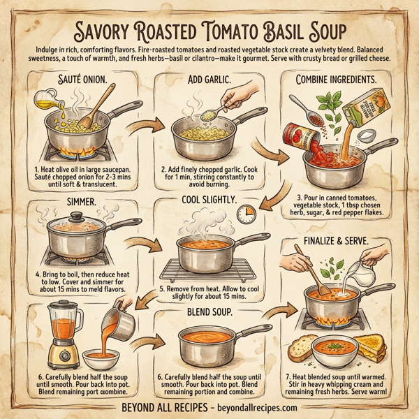 Savory Roasted Tomato Basil Soup instructions