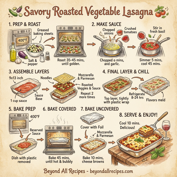 Savory Roasted Vegetable Lasagna instructions