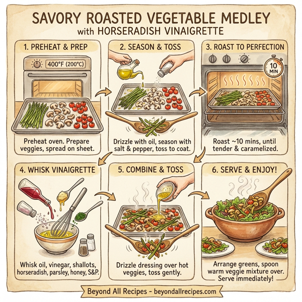 Savory Roasted Vegetable Medley with Horseradish Vinaigrette instructions