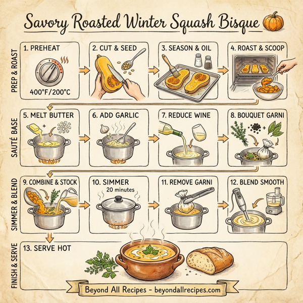 Savory Roasted Winter Squash Bisque instructions