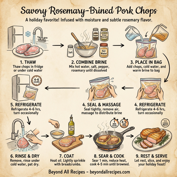 Savory Rosemary-Brined Pork Chops instructions