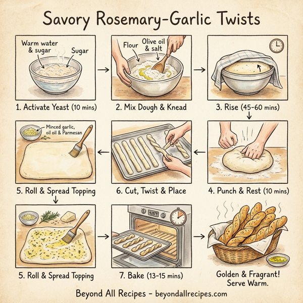 Savory Rosemary-Garlic Twists instructions
