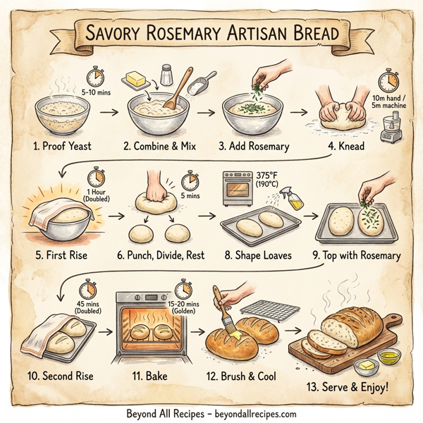 Savory Rosemary Artisan Bread instructions