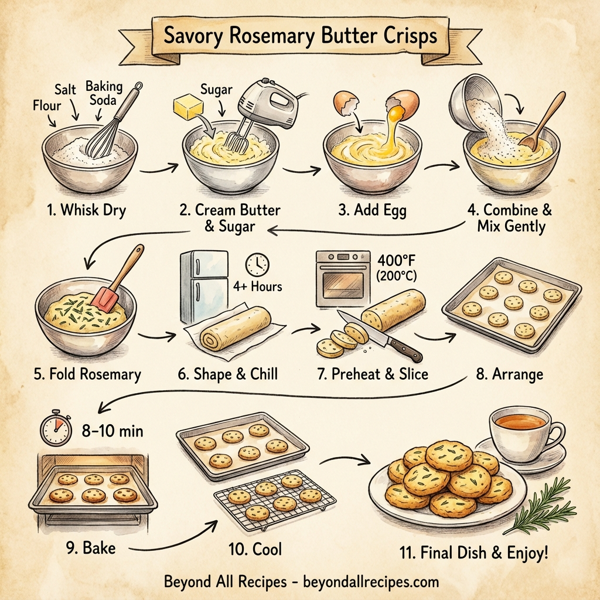 Savory Rosemary Butter Crisps instructions