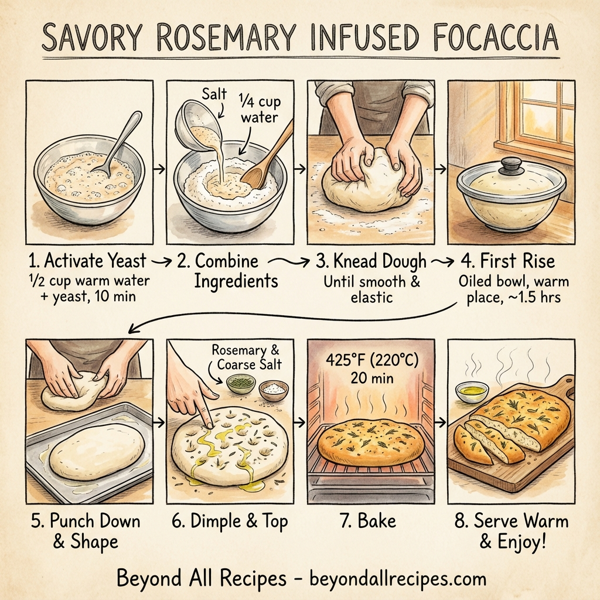 Savory Rosemary Infused Focaccia instructions
