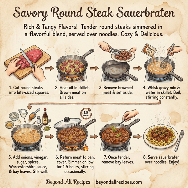 Savory Round Steak Sauerbraten instructions