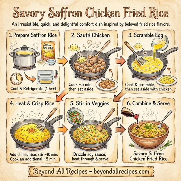 Savory Saffron Chicken Fried Rice instructions