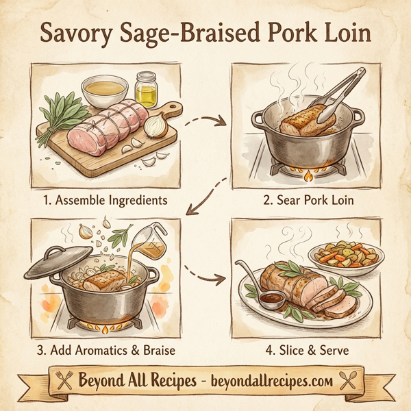 Savory Sage-Braised Pork Loin instructions