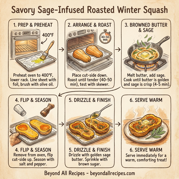 Savory Sage-Infused Roasted Winter Squash instructions