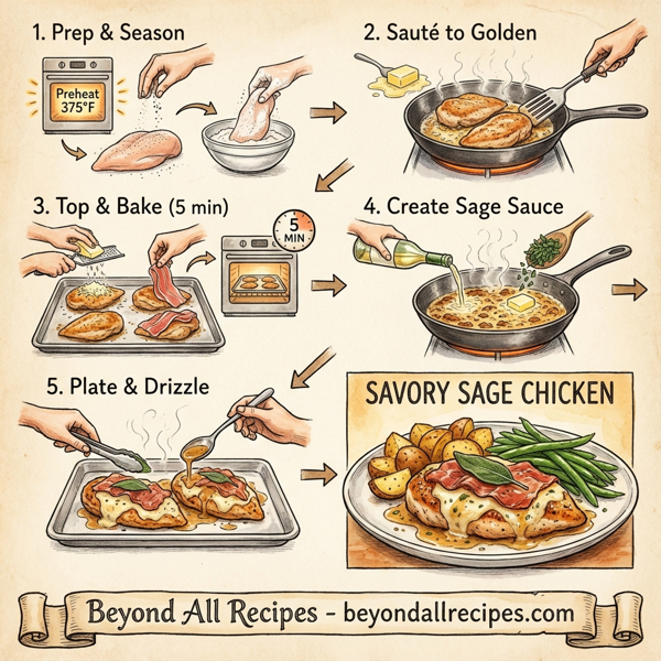 Savory Sage Chicken with Asiago and Prosciutto instructions