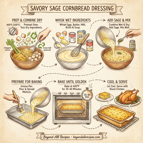 Savory Sage Cornbread Dressing instructions