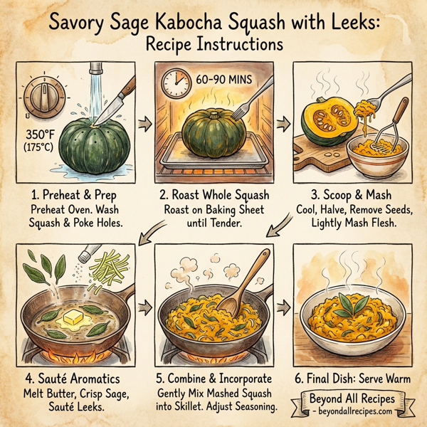 Savory Sage Kabocha Squash with Leeks instructions