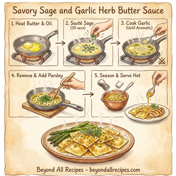 Savory Sage and Garlic Herb Butter Sauce instructions