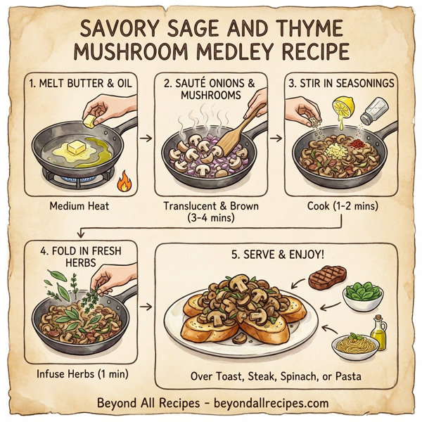 Savory Sage and Thyme Mushroom Medley instructions