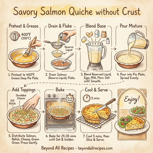Savory Salmon Quiche without Crust instructions