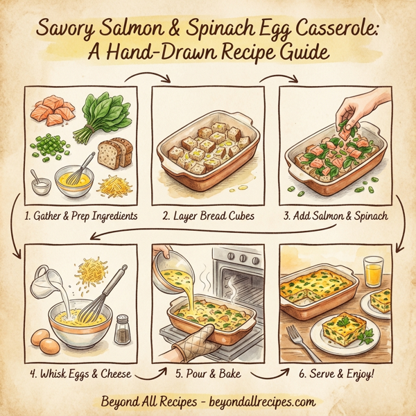 Savory Salmon & Spinach Egg Casserole instructions