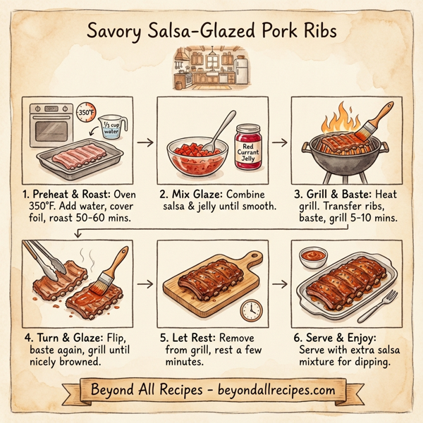 Savory Salsa-Glazed Pork Ribs instructions