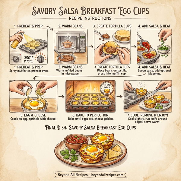 Savory Salsa Breakfast Egg Cups instructions