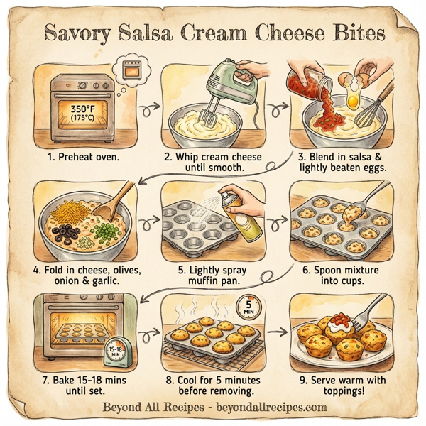 Savory Salsa Cream Cheese Bites instructions