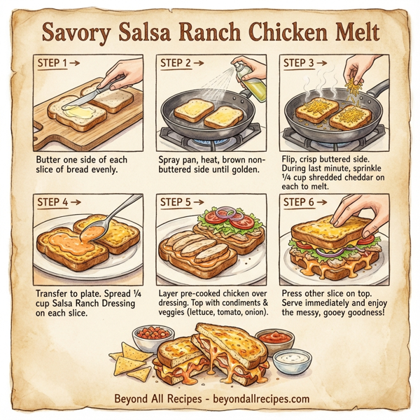 Savory Salsa Ranch Chicken Melt instructions