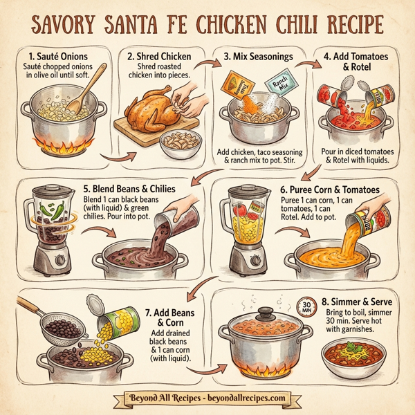 Savory Santa Fe Chicken Chili instructions