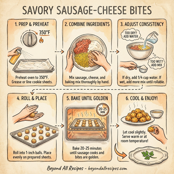 Savory Sausage-Cheese Bites instructions