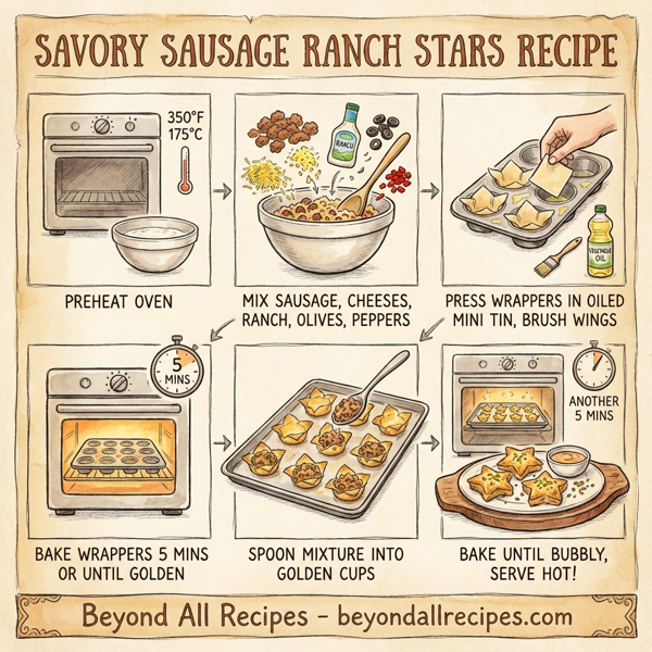 Savory Sausage Ranch Stars instructions