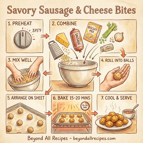 Savory Sausage & Cheese Bites instructions