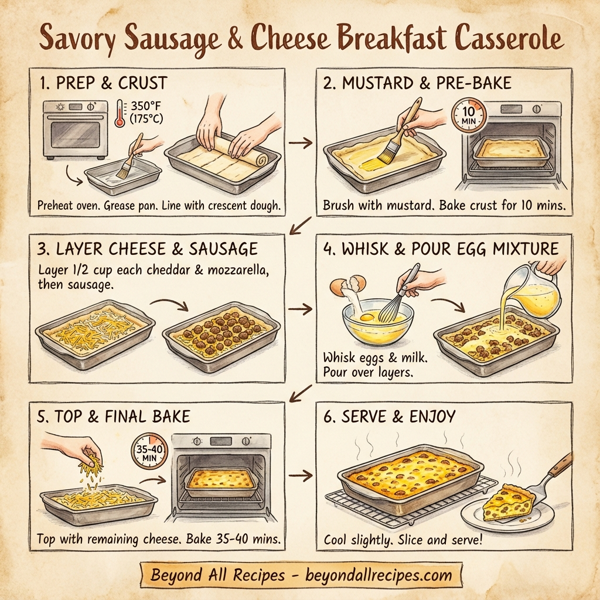 Savory Sausage & Cheese Breakfast Casserole instructions