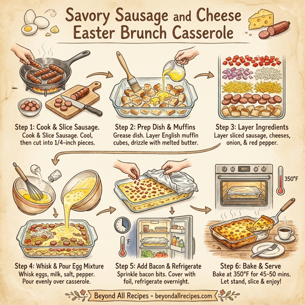Savory Sausage and Cheese Easter Brunch Casserole instructions