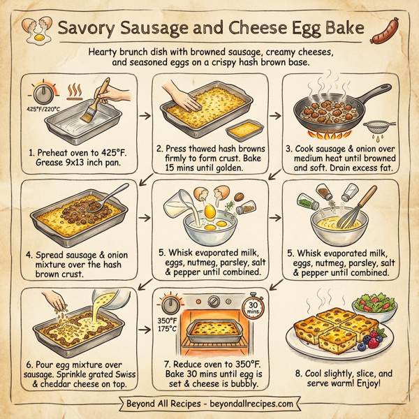 Savory Sausage and Cheese Egg Bake instructions