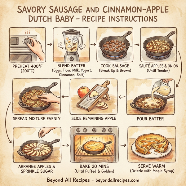 Savory Sausage and Cinnamon-Apple Dutch Baby instructions