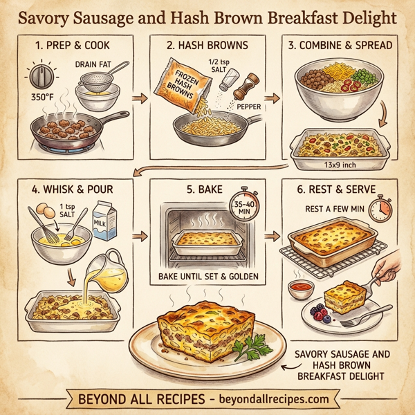 Savory Sausage and Hash Brown Breakfast Delight instructions