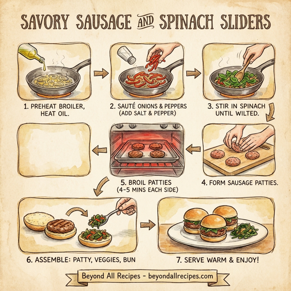 Savory Sausage and Spinach Sliders instructions