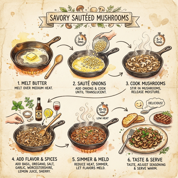 Savory Sautéed Mushrooms instructions