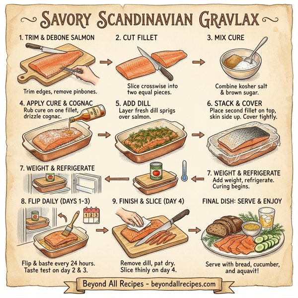 Savory Scandinavian Gravlax instructions