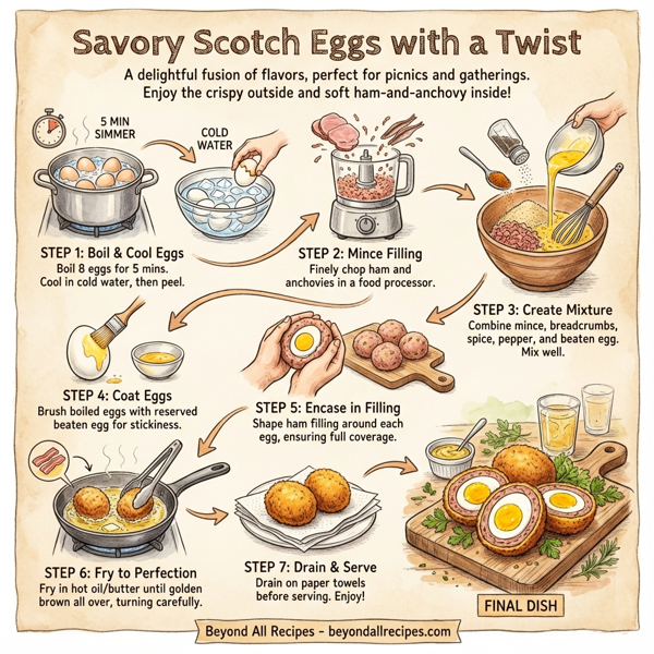 Savory Scotch Eggs with a Twist instructions