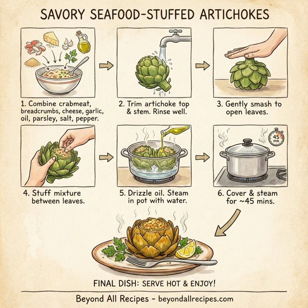 Savory Seafood-Stuffed Artichokes instructions