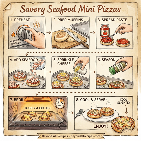 Savory Seafood Mini Pizzas instructions