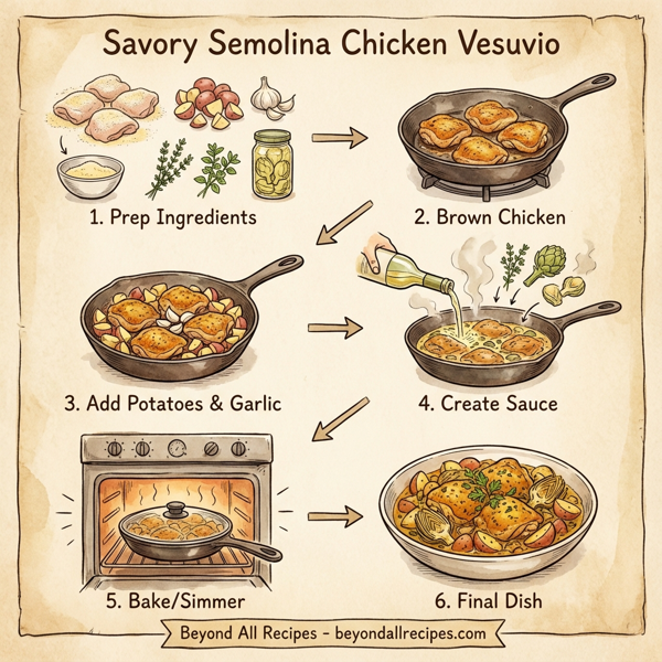 Savory Semolina Chicken Vesuvio instructions