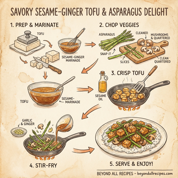 Savory Sesame-Ginger Tofu & Asparagus Delight instructions