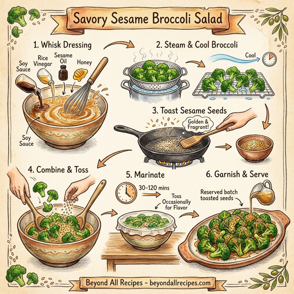 Savory Sesame Broccoli Salad instructions