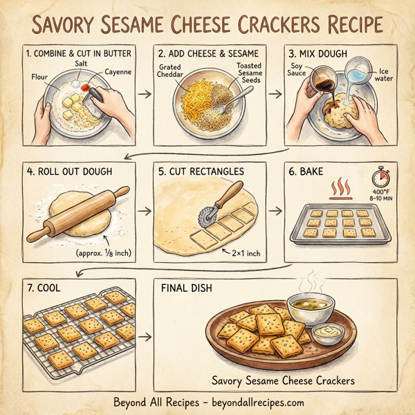 Savory Sesame Cheese Crackers instructions