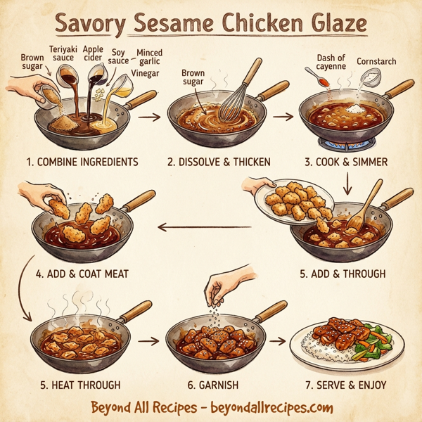 Savory Sesame Chicken Glaze instructions